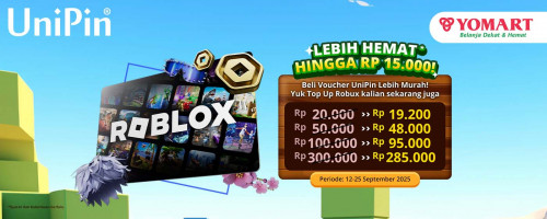 Lebih Hemat beli Voucher UniPin, Diskon Hingga Rp15.000 di Yomart!
